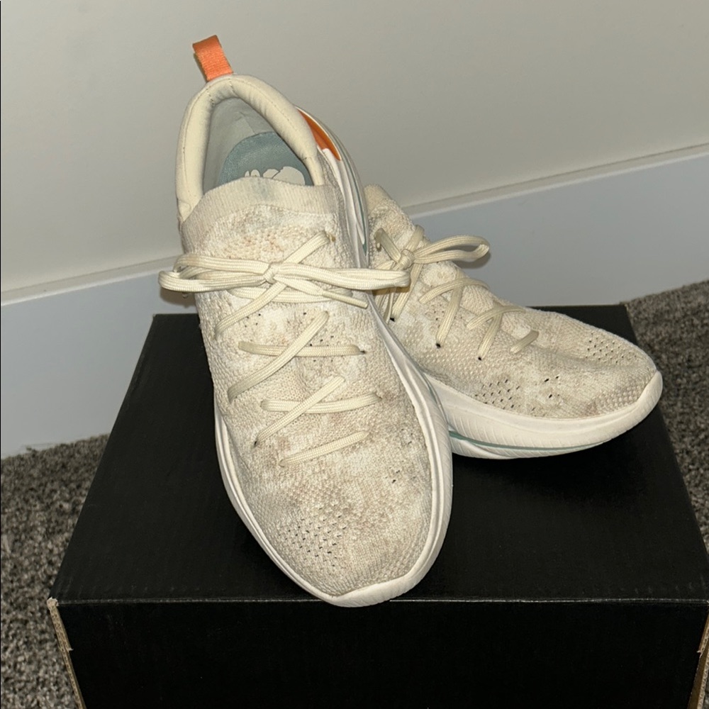 Women's Cream Athletic Shoes